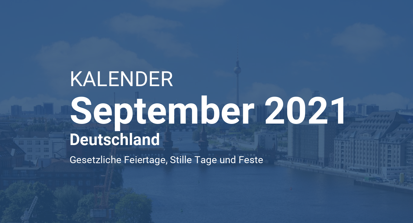 Kalender September 2021 - Deutschland